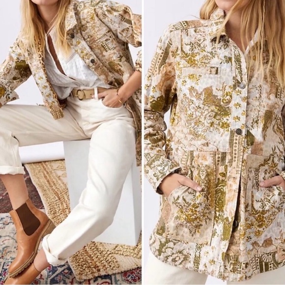 Anthropologie Jackets & Blazers - Anthropologie Pilcro The Fielder Denim Chore Coat Fisherman Shirt Jacket S